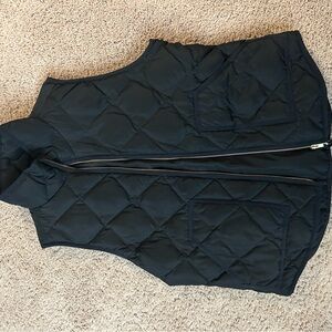 J. Crew Black Quilted Vest